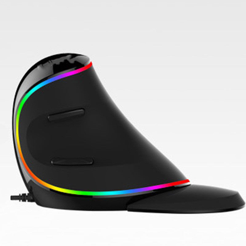 Vertical Ergonomic RGB Mouse – Wrist Pain Relief, USB Wired