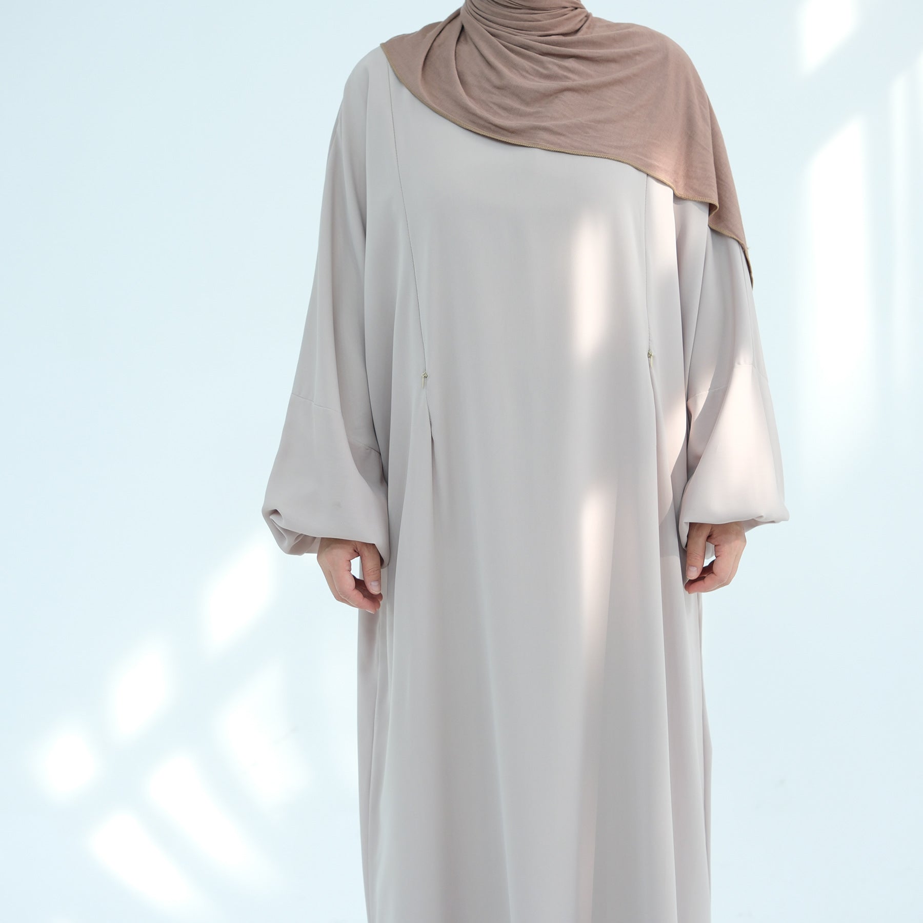 Front Zip Breastfeeding Dress for Mothers – Modest Abaya Style