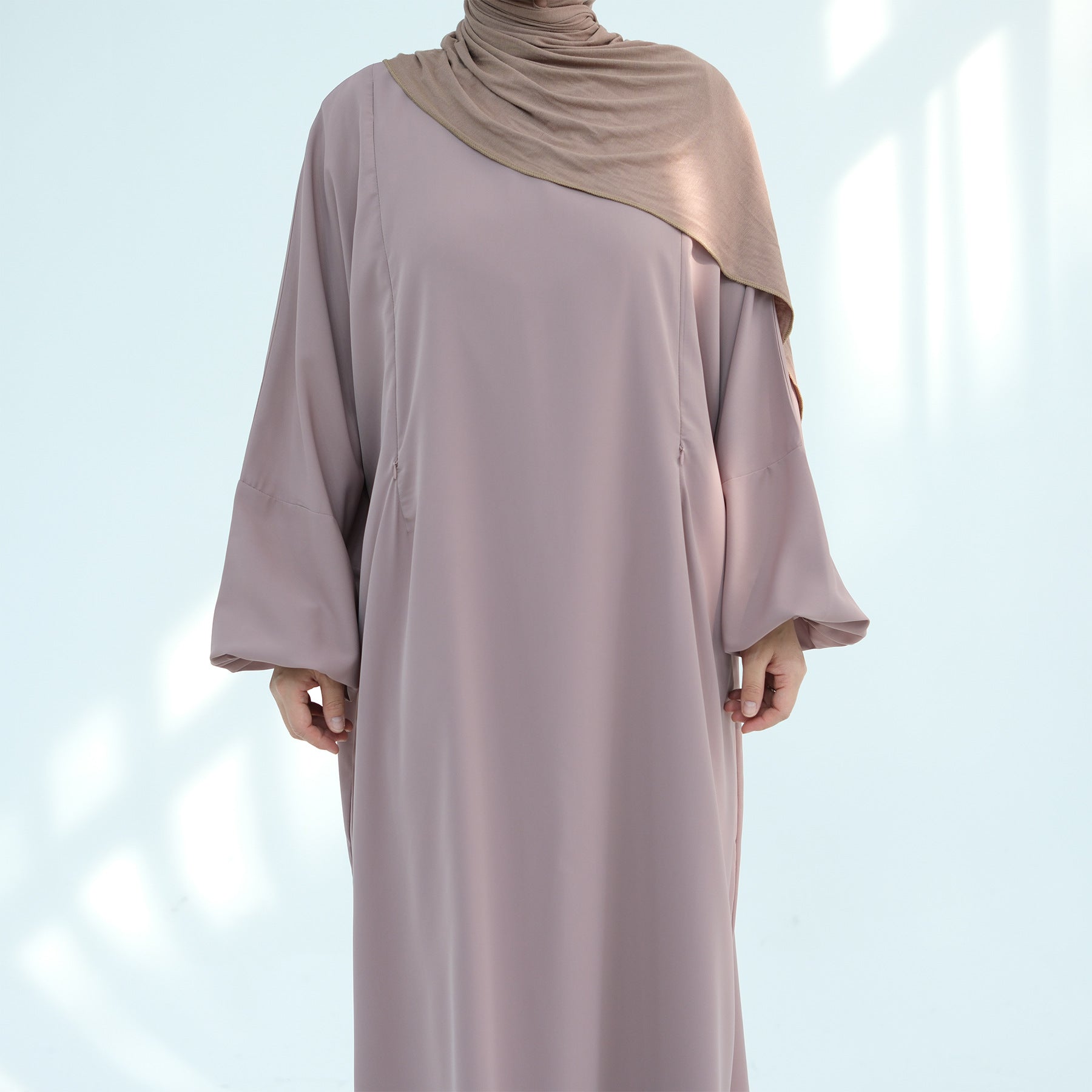 Front Zip Breastfeeding Dress for Mothers – Modest Abaya Style